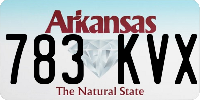 AR license plate 783KVX