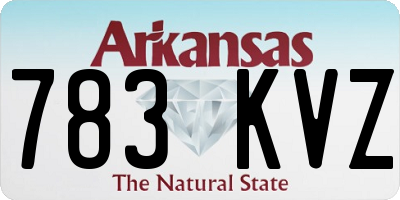 AR license plate 783KVZ