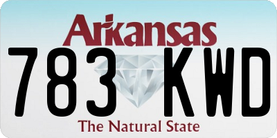 AR license plate 783KWD