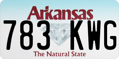 AR license plate 783KWG