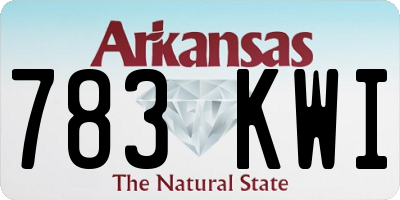 AR license plate 783KWI