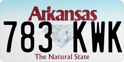 AR license plate 783KWK