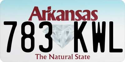AR license plate 783KWL