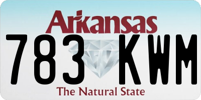 AR license plate 783KWM