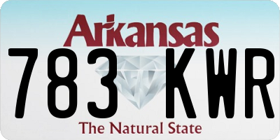 AR license plate 783KWR