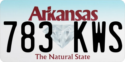 AR license plate 783KWS