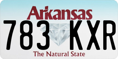 AR license plate 783KXR