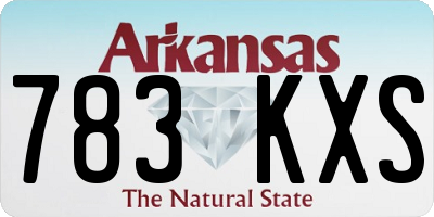 AR license plate 783KXS