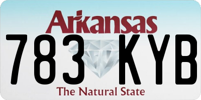 AR license plate 783KYB