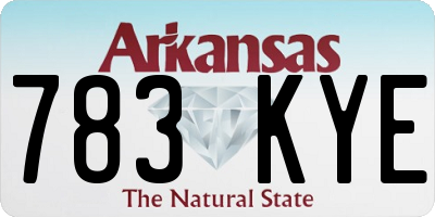 AR license plate 783KYE