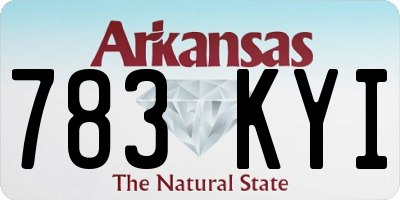 AR license plate 783KYI