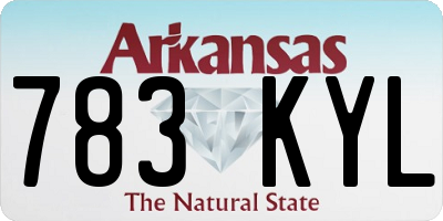 AR license plate 783KYL