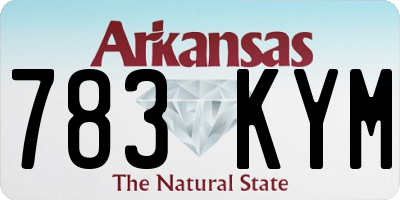 AR license plate 783KYM