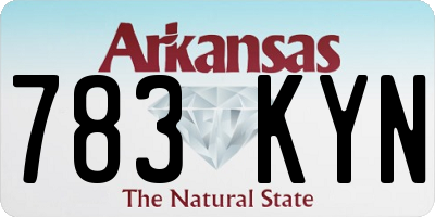 AR license plate 783KYN