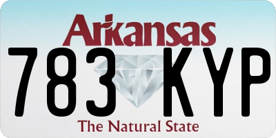 AR license plate 783KYP