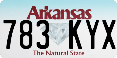 AR license plate 783KYX