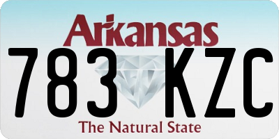 AR license plate 783KZC