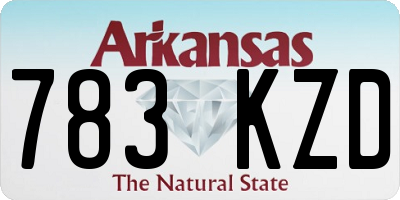 AR license plate 783KZD
