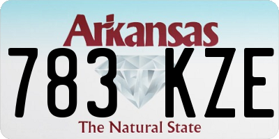 AR license plate 783KZE