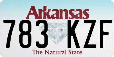 AR license plate 783KZF