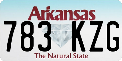 AR license plate 783KZG