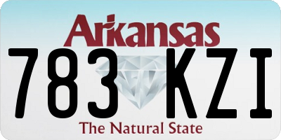 AR license plate 783KZI