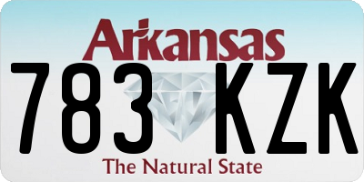 AR license plate 783KZK