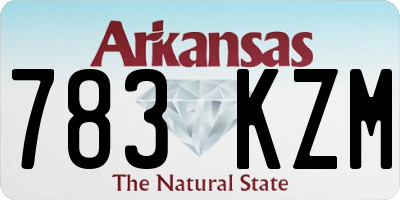 AR license plate 783KZM