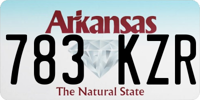 AR license plate 783KZR