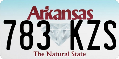 AR license plate 783KZS