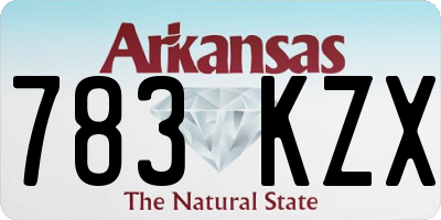 AR license plate 783KZX