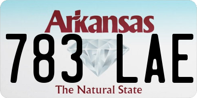 AR license plate 783LAE
