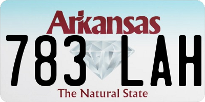 AR license plate 783LAH