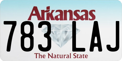 AR license plate 783LAJ