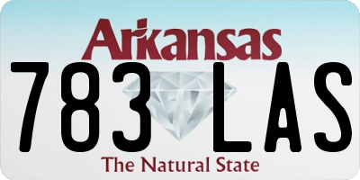 AR license plate 783LAS