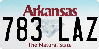 AR license plate 783LAZ