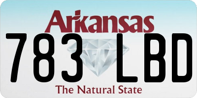 AR license plate 783LBD