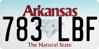 AR license plate 783LBF
