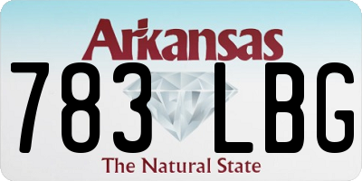 AR license plate 783LBG