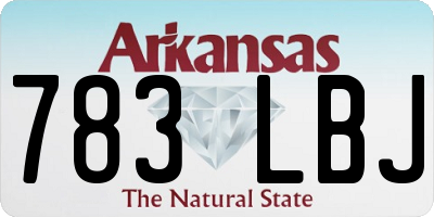AR license plate 783LBJ