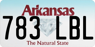 AR license plate 783LBL