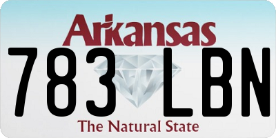 AR license plate 783LBN