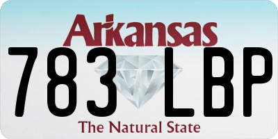 AR license plate 783LBP