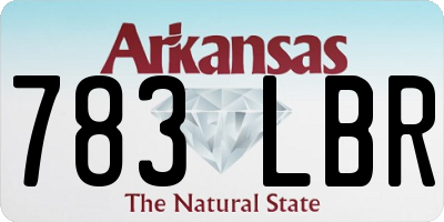 AR license plate 783LBR