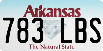 AR license plate 783LBS