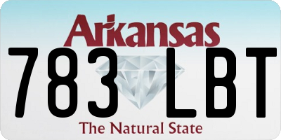 AR license plate 783LBT