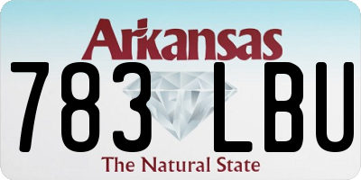 AR license plate 783LBU