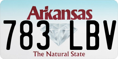AR license plate 783LBV