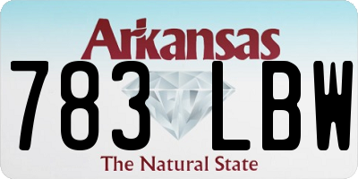 AR license plate 783LBW