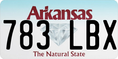 AR license plate 783LBX